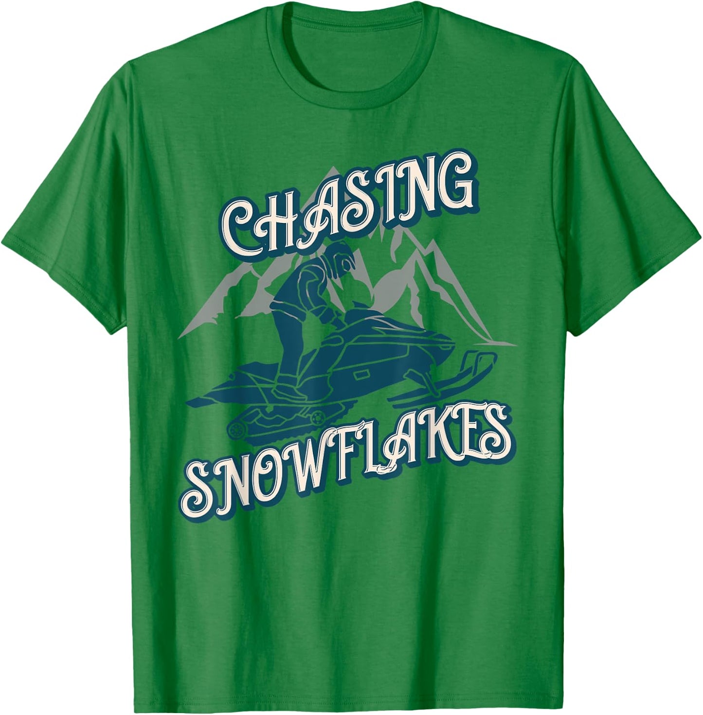 Snowmobile Trail Vintage Style Snowmobiling Gifts T-Shirt - T-Shirt | Irish Green