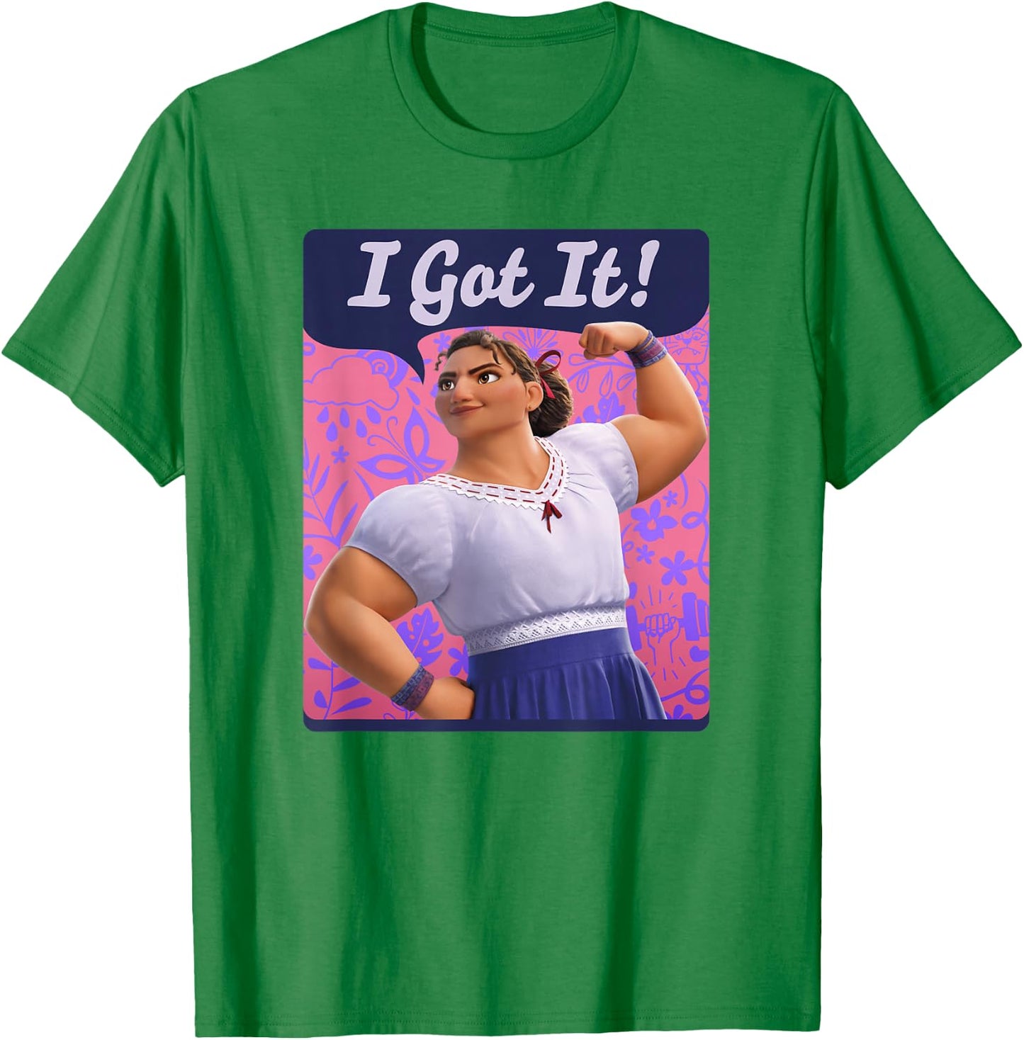 Disney Encanto Luisa I Got It Floral Poster Small T-Shirt - T-Shirt | Irish Green