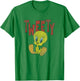Looney Tunes Sitting Tweety Cute Portrait Distressed T-Shirt - T-Shirt | Irish Green