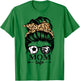 Mom Life Messy Bun Hair Funny Soccer Gymnastics Mom T-Shirt - T-Shirt | Irish Green