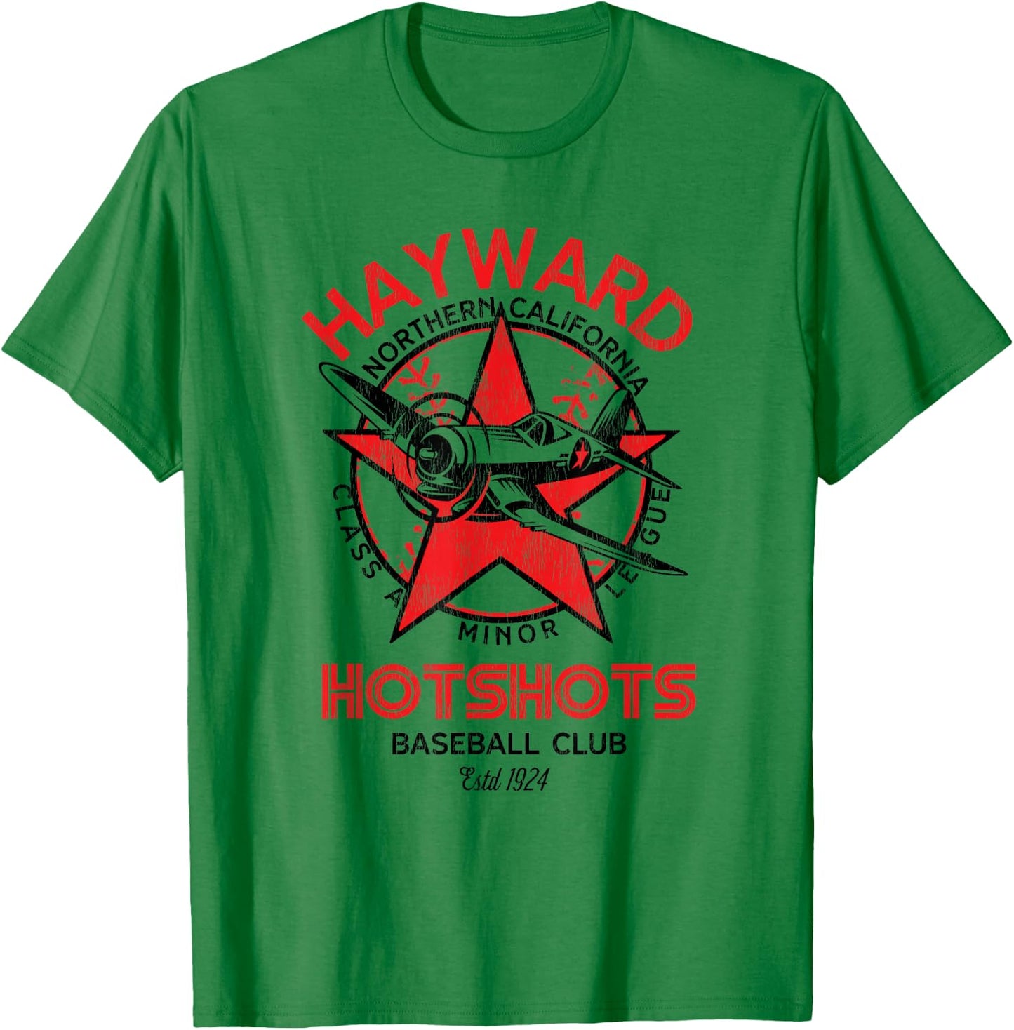 Hayward Hotshots Minor League Retro Baseball Team T-Shirt - T-Shirt | Irish Green