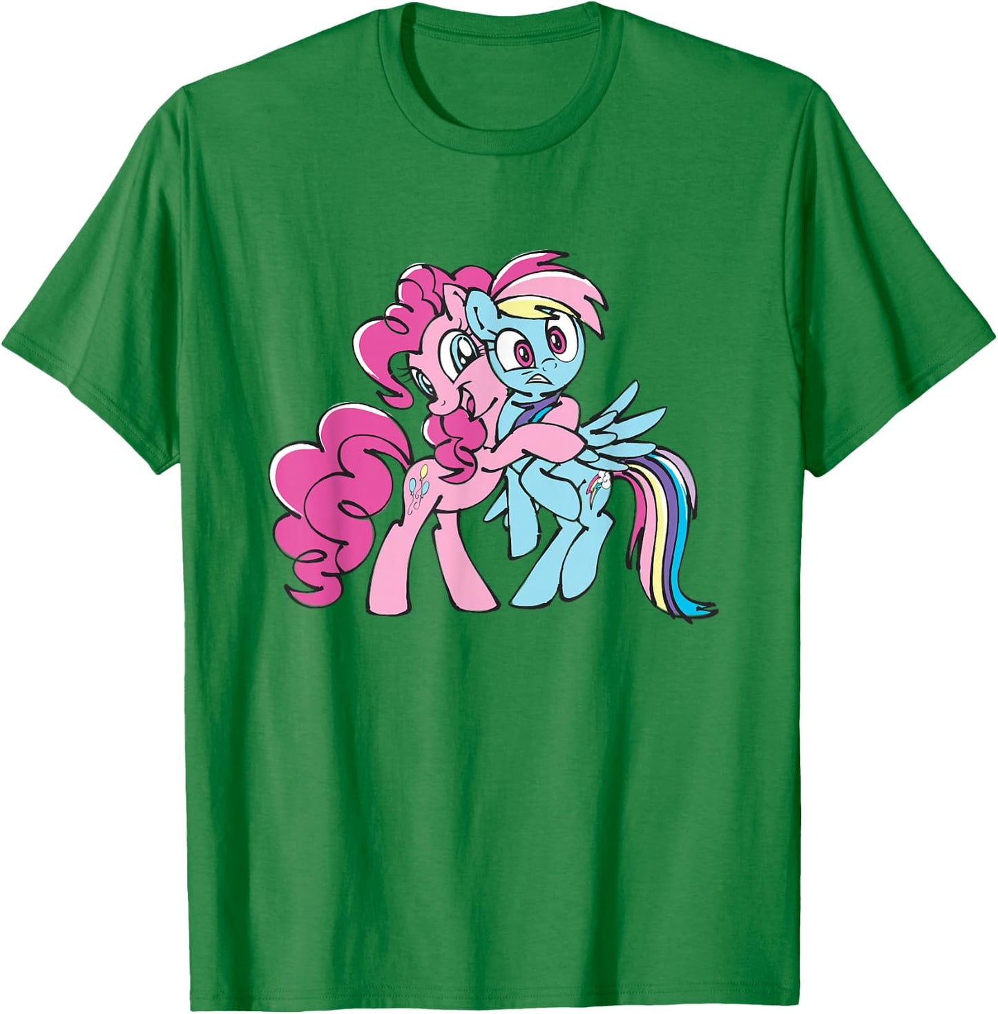 My Little Pony Pinkie Pie Hugs Rainbow Dash T-Shirt - T-Shirt | Irish Green