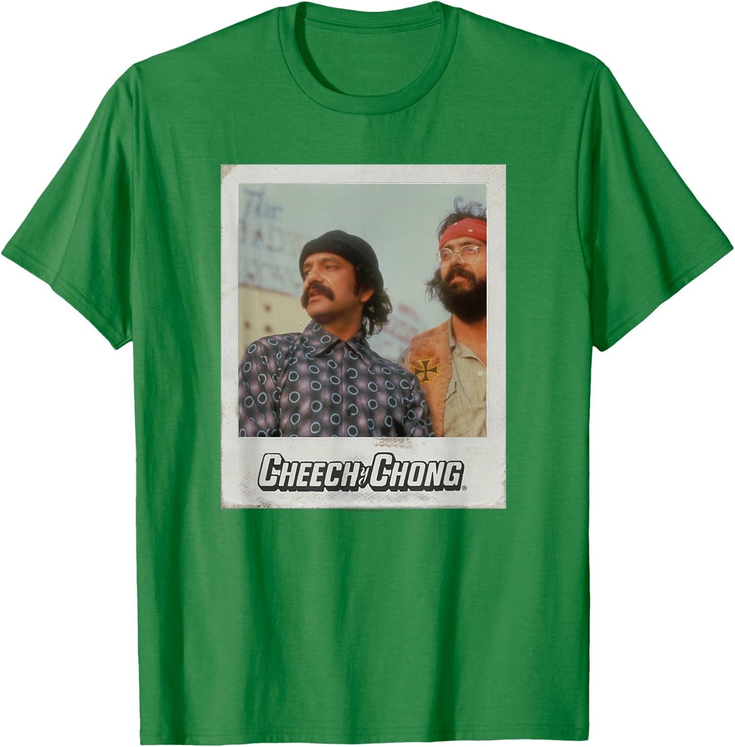 Cheech & Chong's Next Movie Scene Polaroid Picture T-Shirt - T-Shirt | Irish Green