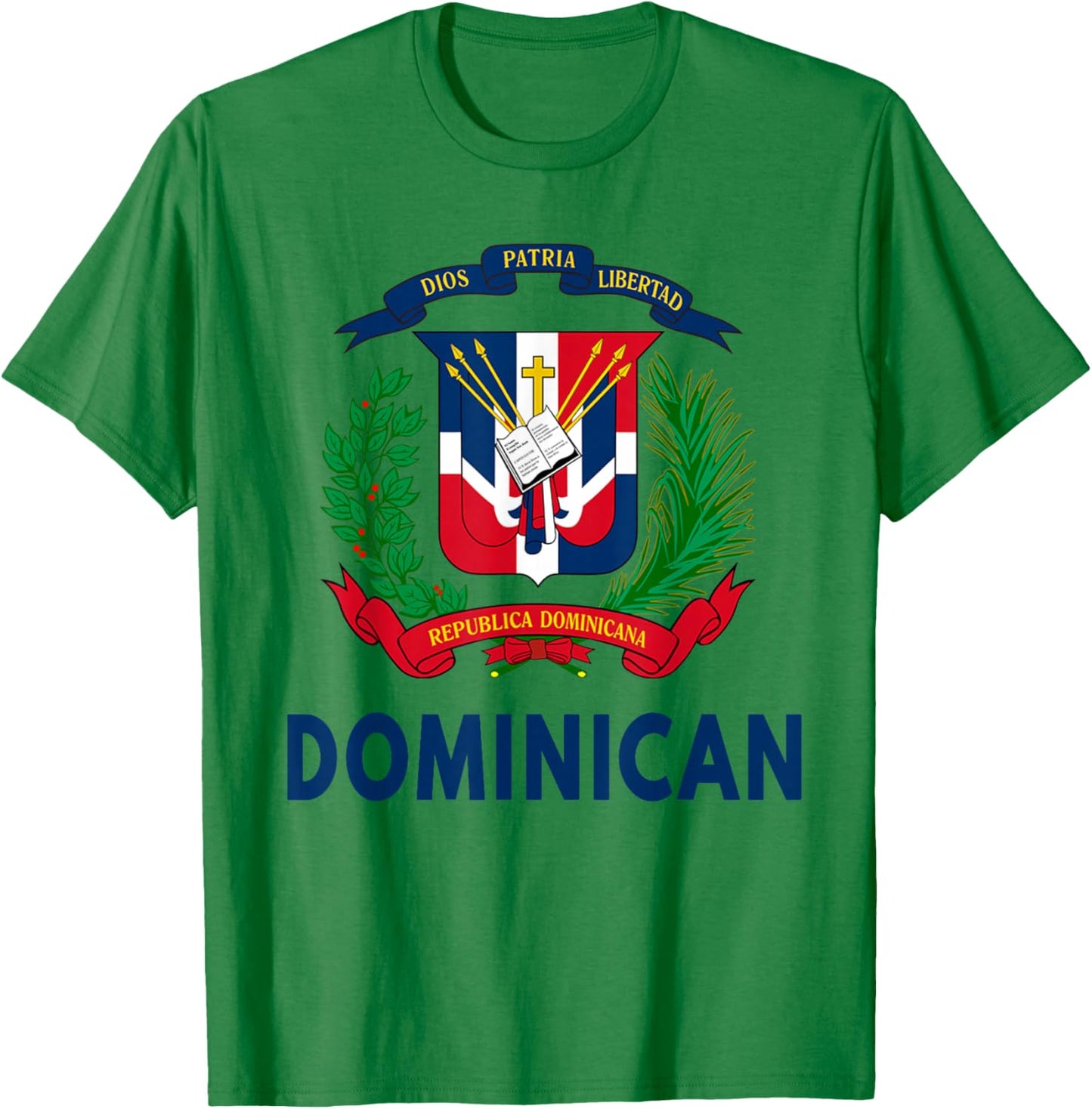 Coat of Arms Republica Dominicana & Dominican Flag Outfit T-Shirt - T-Shirt | Irish Green