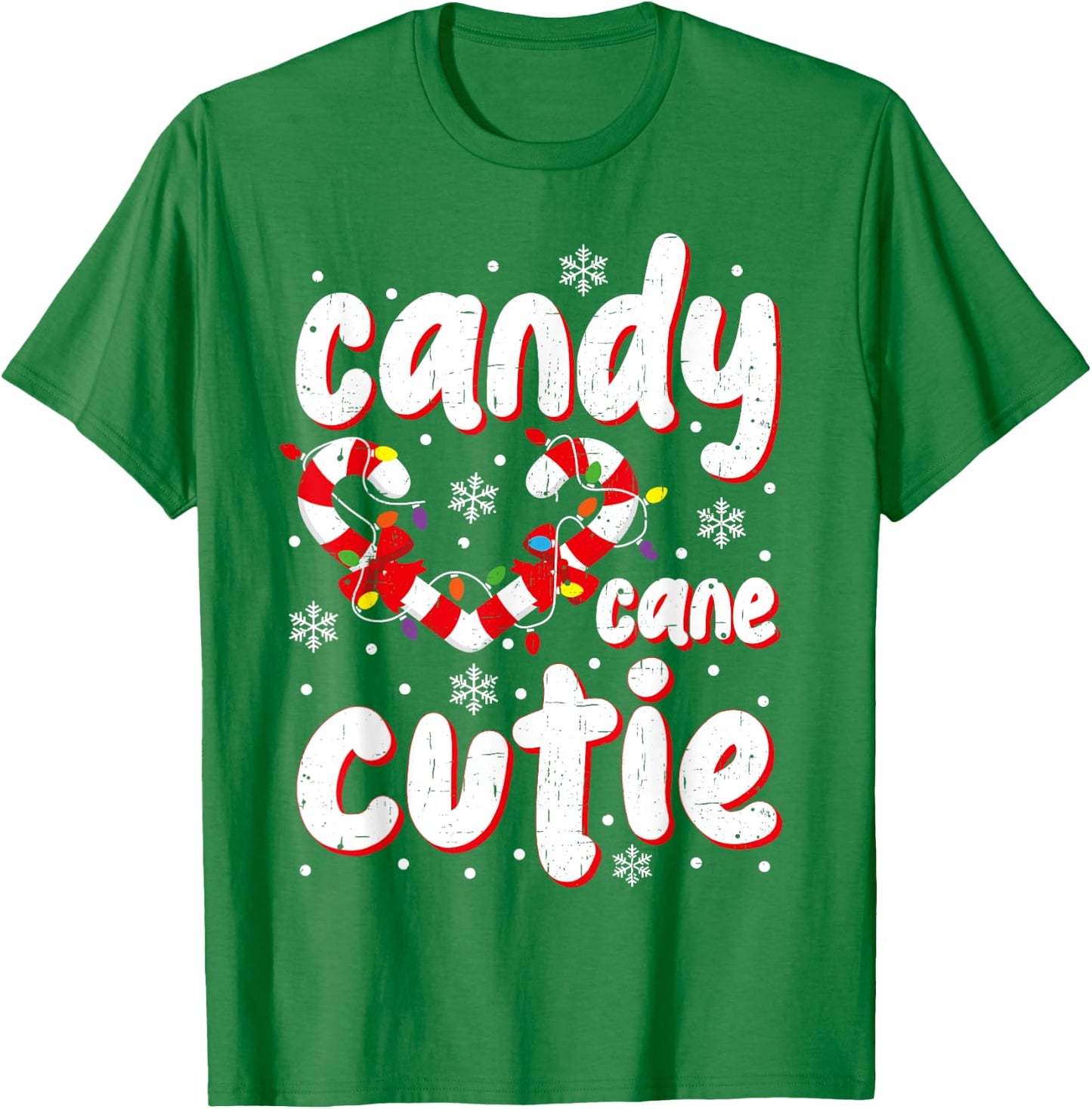 Christmas Candy Cane Cutie Santa Xmas Kids Toddler Women Men T-Shirt - T-Shirt | Irish Green