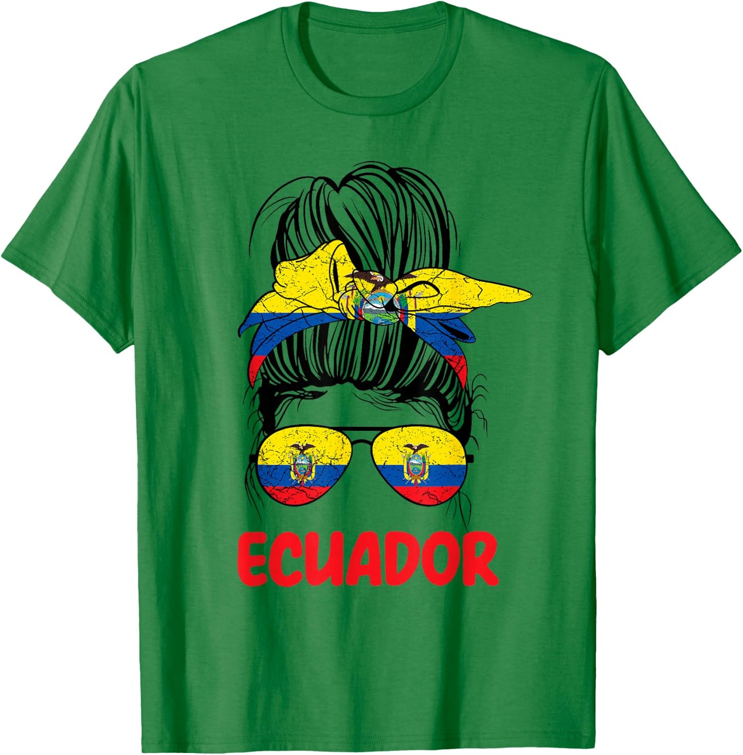 Ecuadorian Girl Ecuador Women Chica Ecuatoriana flag Pride T-Shirt - T-Shirt | Irish Green