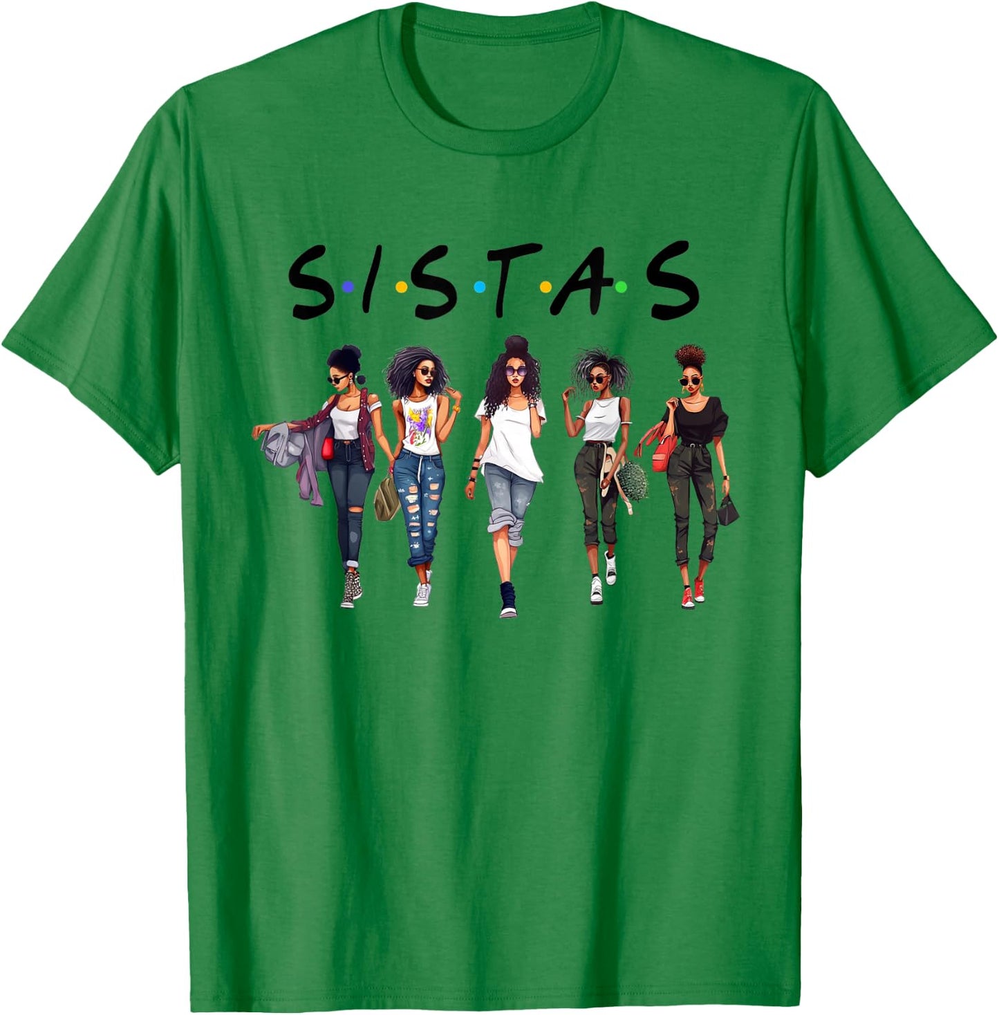 Black Melanin Queen Curly Natural Afro Girl African American T-Shirt - T-Shirt | Irish Green