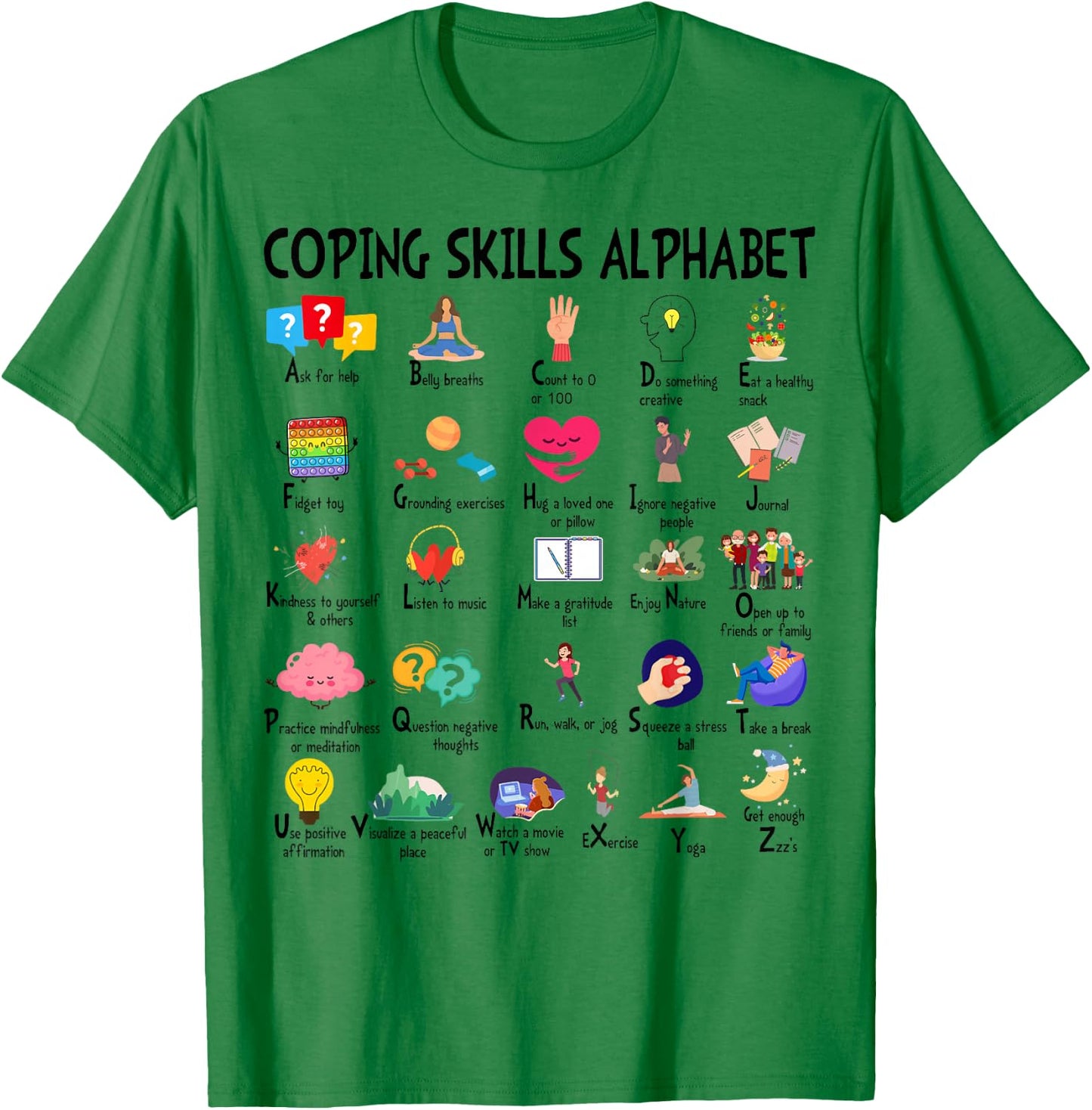 Mental Health tie Clothing Counselor Shirt Women Therapist T-Shirt - T-Shirt | Irish Green