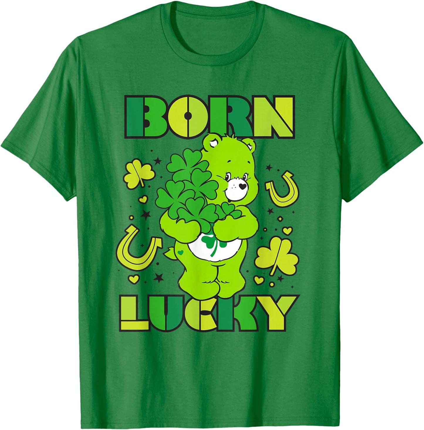 Care Bears Born Lucky Good Luck Bear T-Shirt - T-Shirt | Irish Green