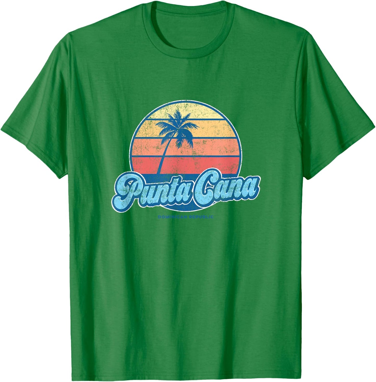Vintage Punta Cana Dominican Republic Classic 70s Retro Surf T-Shirt - T-Shirt | Irish Green