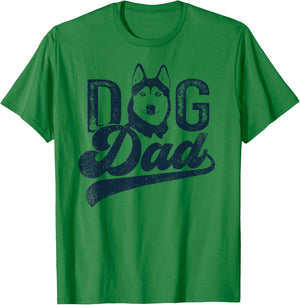 Husky Dog Dad Siberian Husky T-Shirt - T-Shirt | Irish Green