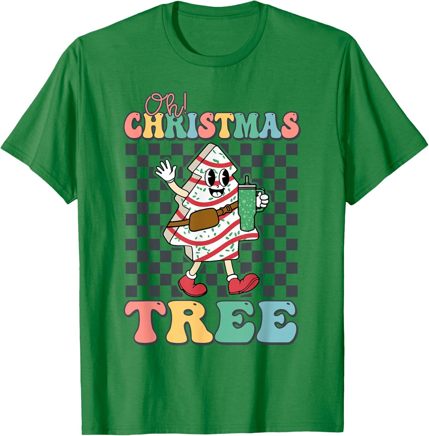 Oh Christmas Tree Cakes Debbie Becky Jen Cake Lovers Xmas T-Shirt - T-Shirt | Irish Green