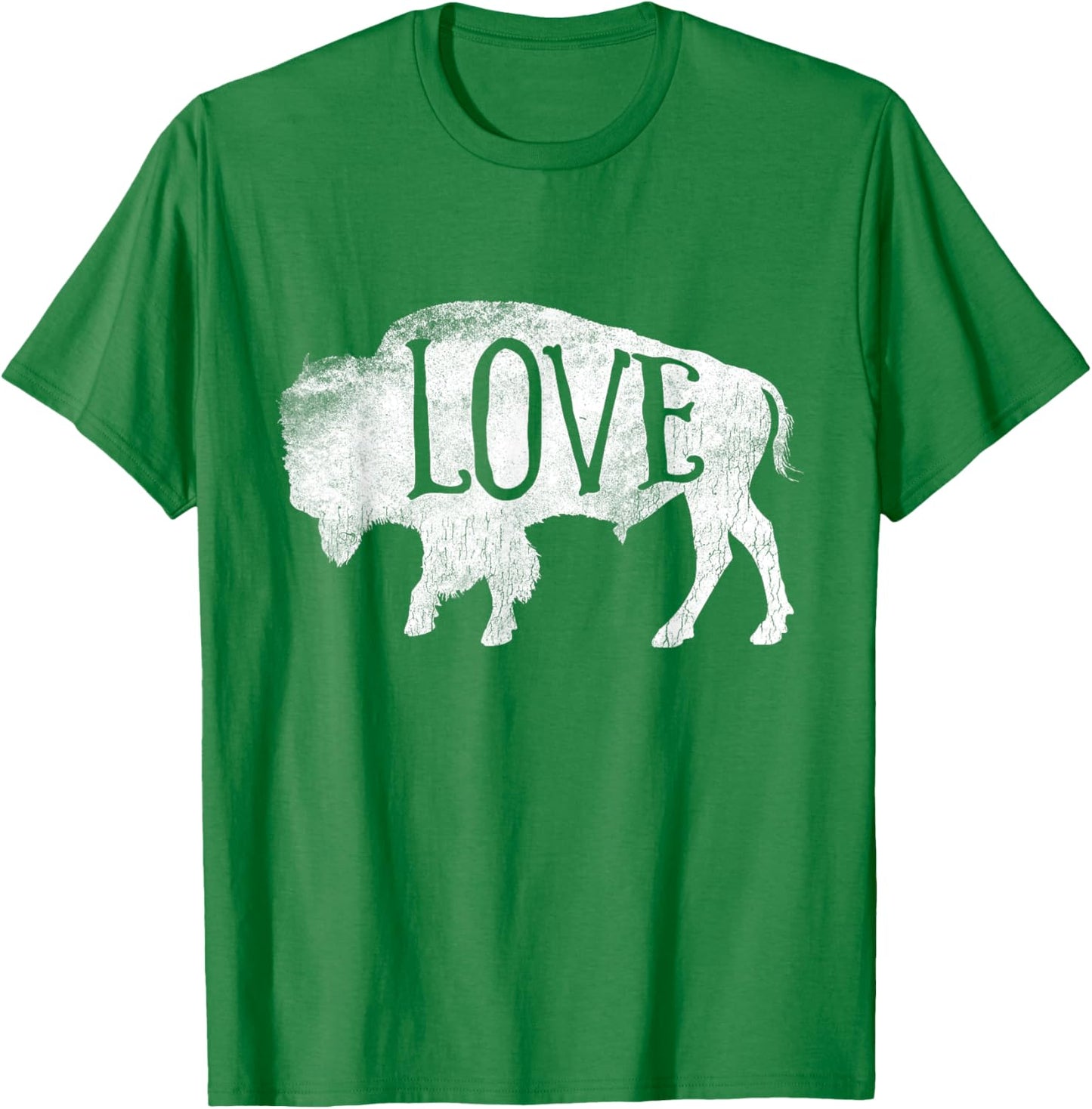 American Vintage Buffalo Silhouette Love Bison T-Shirt - T-Shirt | Irish Green