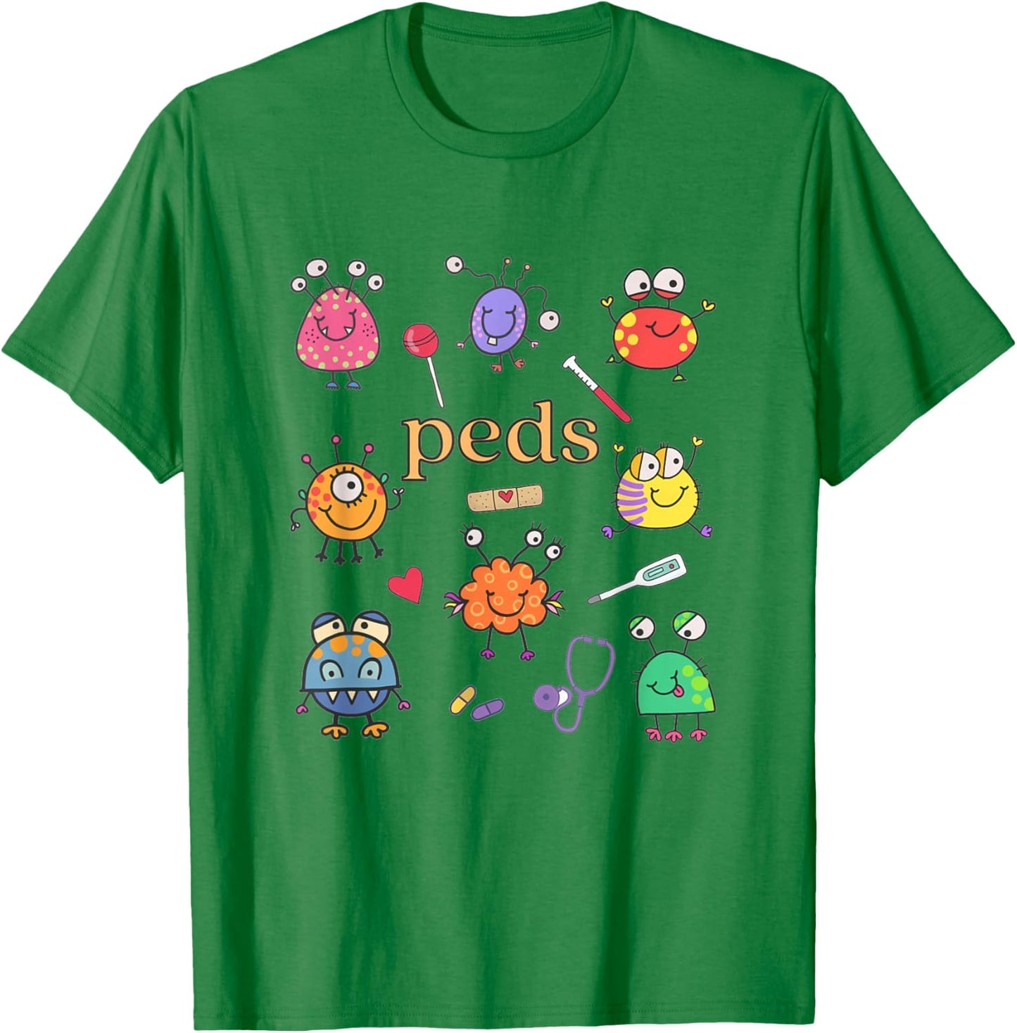 Pediatric Nurse PEDS Nurse PEDS Crew RN Pediatric Emergency T-Shirt - T-Shirt | Irish Green