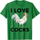 Yes I Talk To Chickens Farmer Life Chicken Lover I Love Cock T-Shirt - T-Shirt | Irish Green