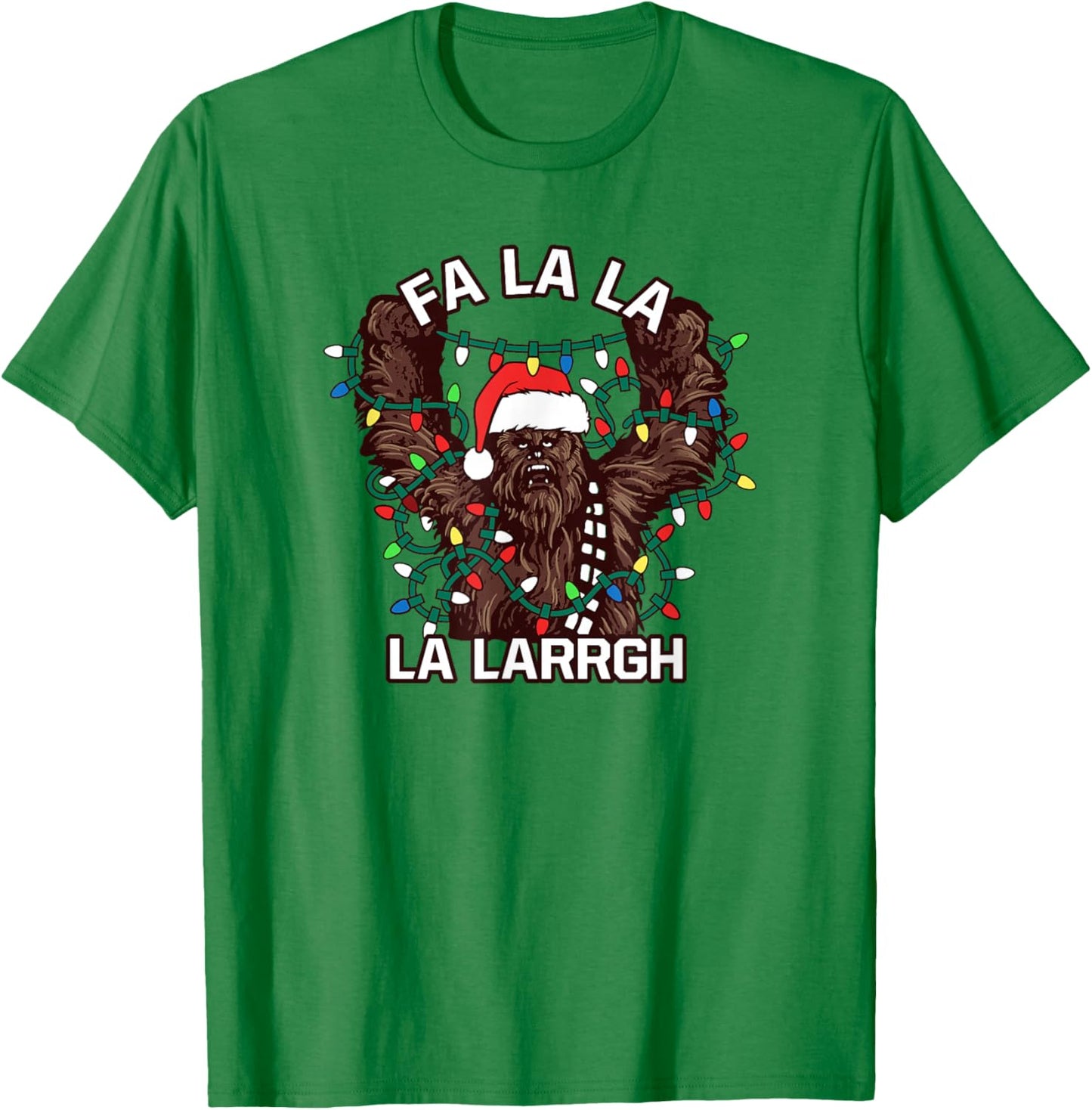 Star Wars Christmas Lights Chewbacca Life Day T-Shirt - T-Shirt | Irish Green