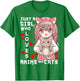 Anime Cat Girl Just a Girl Who Loves Anime and Cats T-Shirt - T-Shirt | Irish Green