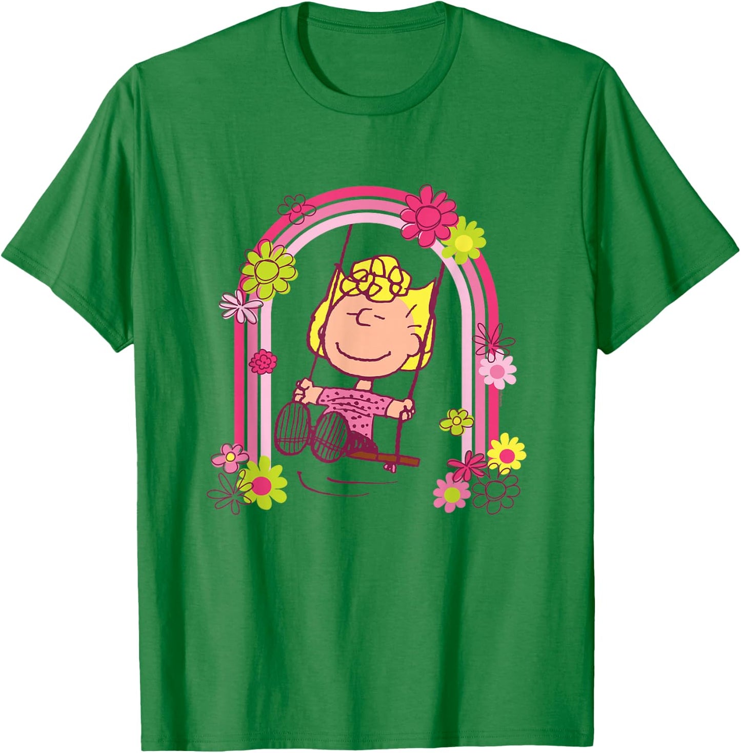Peanuts - Sally Rainbow Swing T-Shirt - T-Shirt | Irish Green