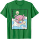 Axolotl Eating Ramen Japanese Waves Kids Kawaii Aesthetic T-Shirt - T-Shirt | Irish Green