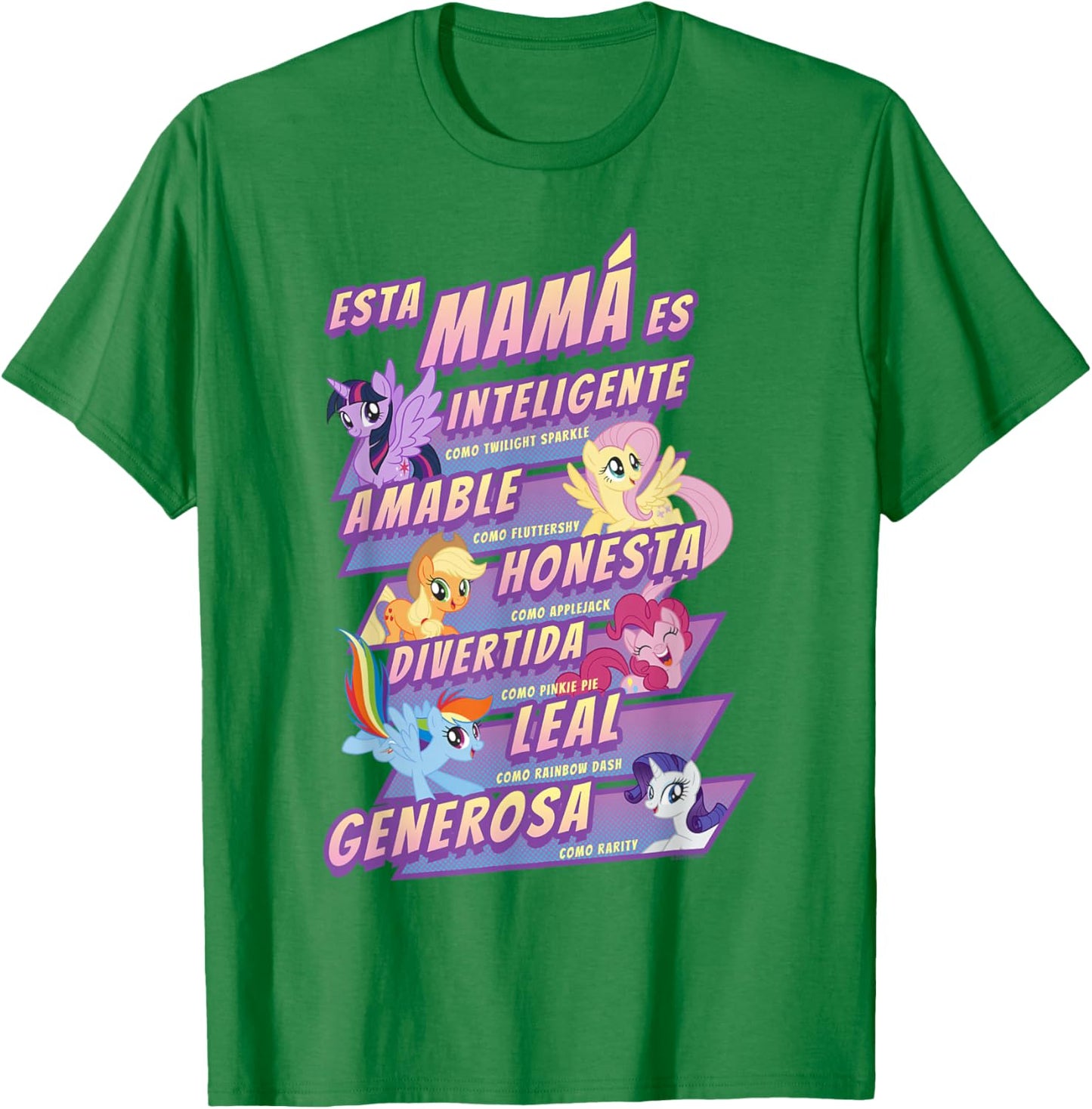 My Little Pony: Friendship Is Magic Mother's Day Spanish T-Shirt - T-Shirt | Irish Green
