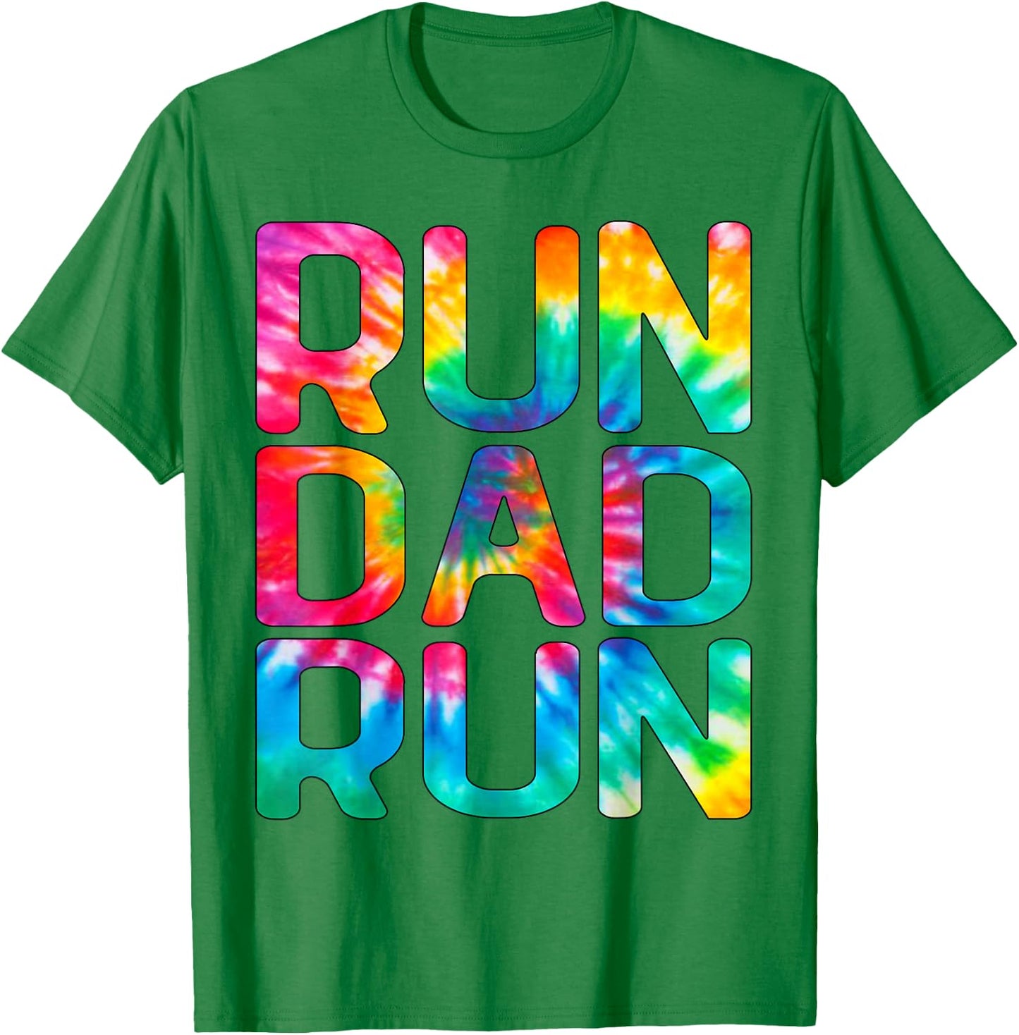 Run Dad Run Marathon Running Spectator T-Shirt - T-Shirt | Irish Green