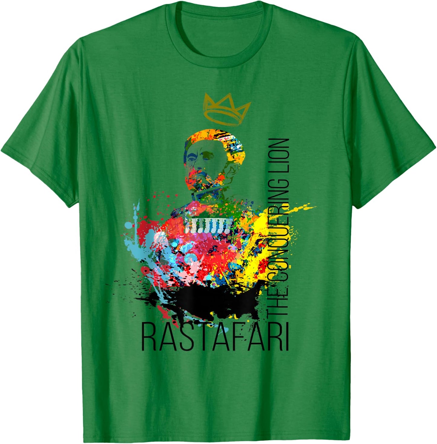 Haile Selassie Portrait T-Shirt - T-Shirt | Irish Green