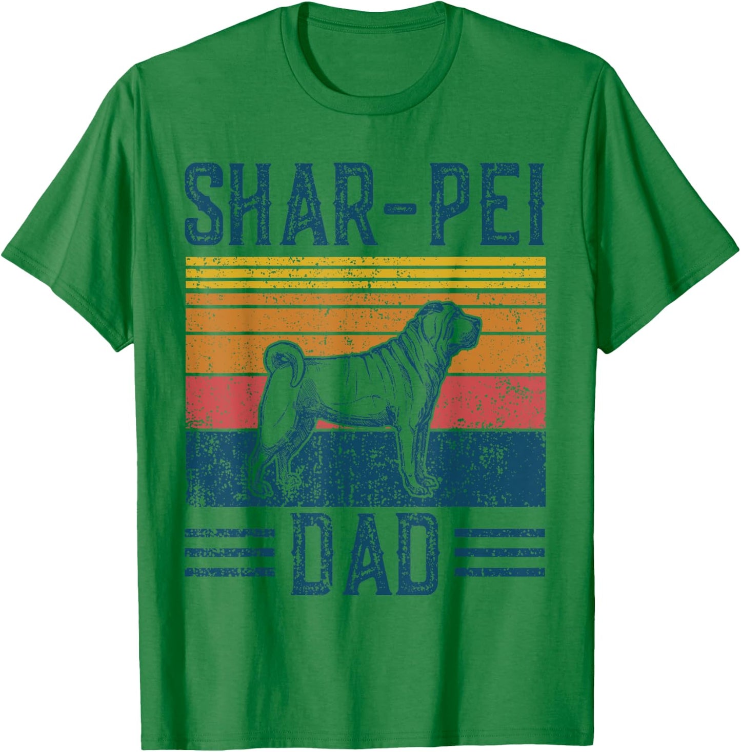 Dog Shar-Pei Dad - Vintage Shar Pei Dad T-Shirt - T-Shirt | Irish Green