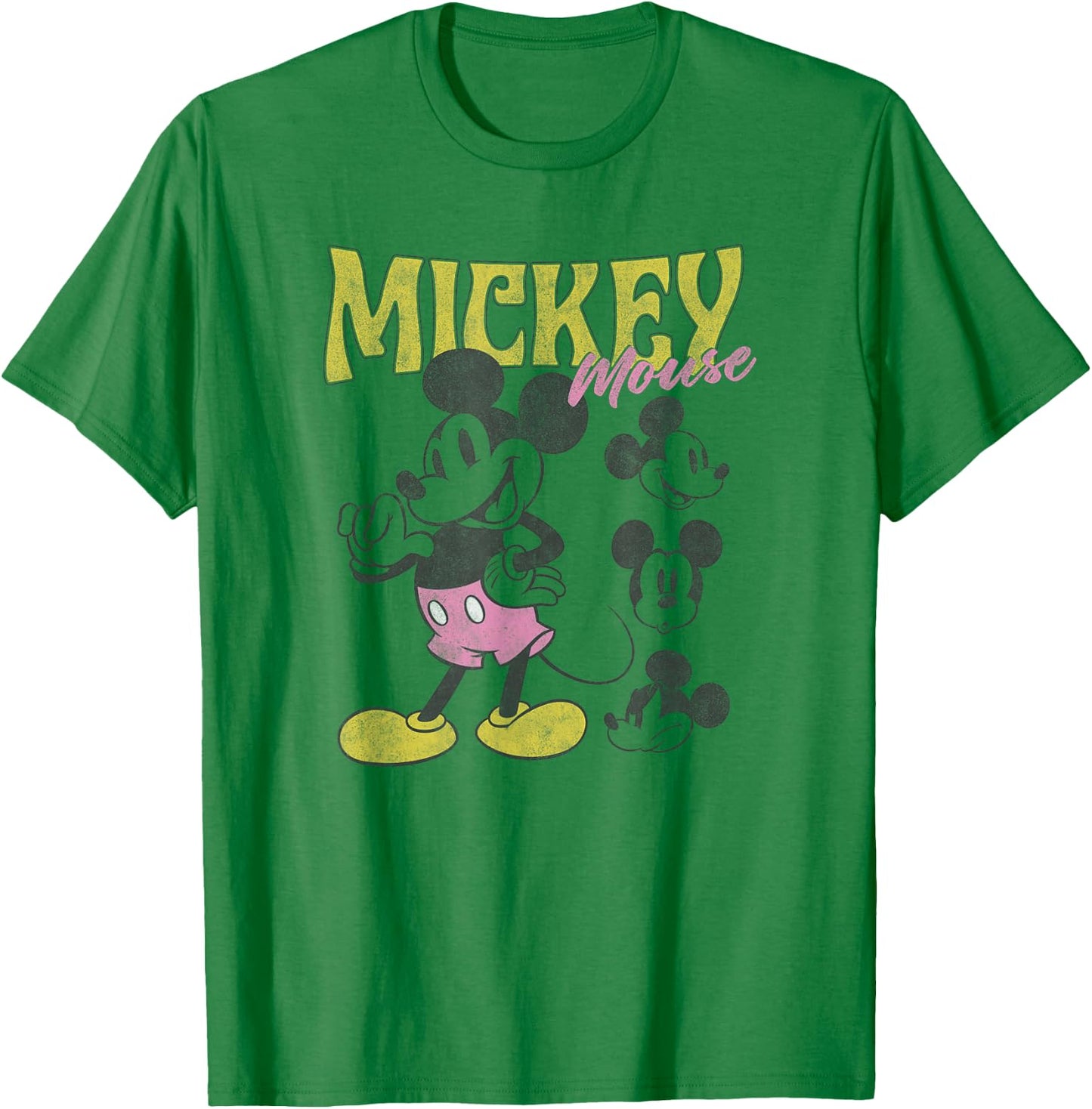 Disney Mickey Classic Mickey Poses Vintage Poster T-Shirt - T-Shirt | Irish Green