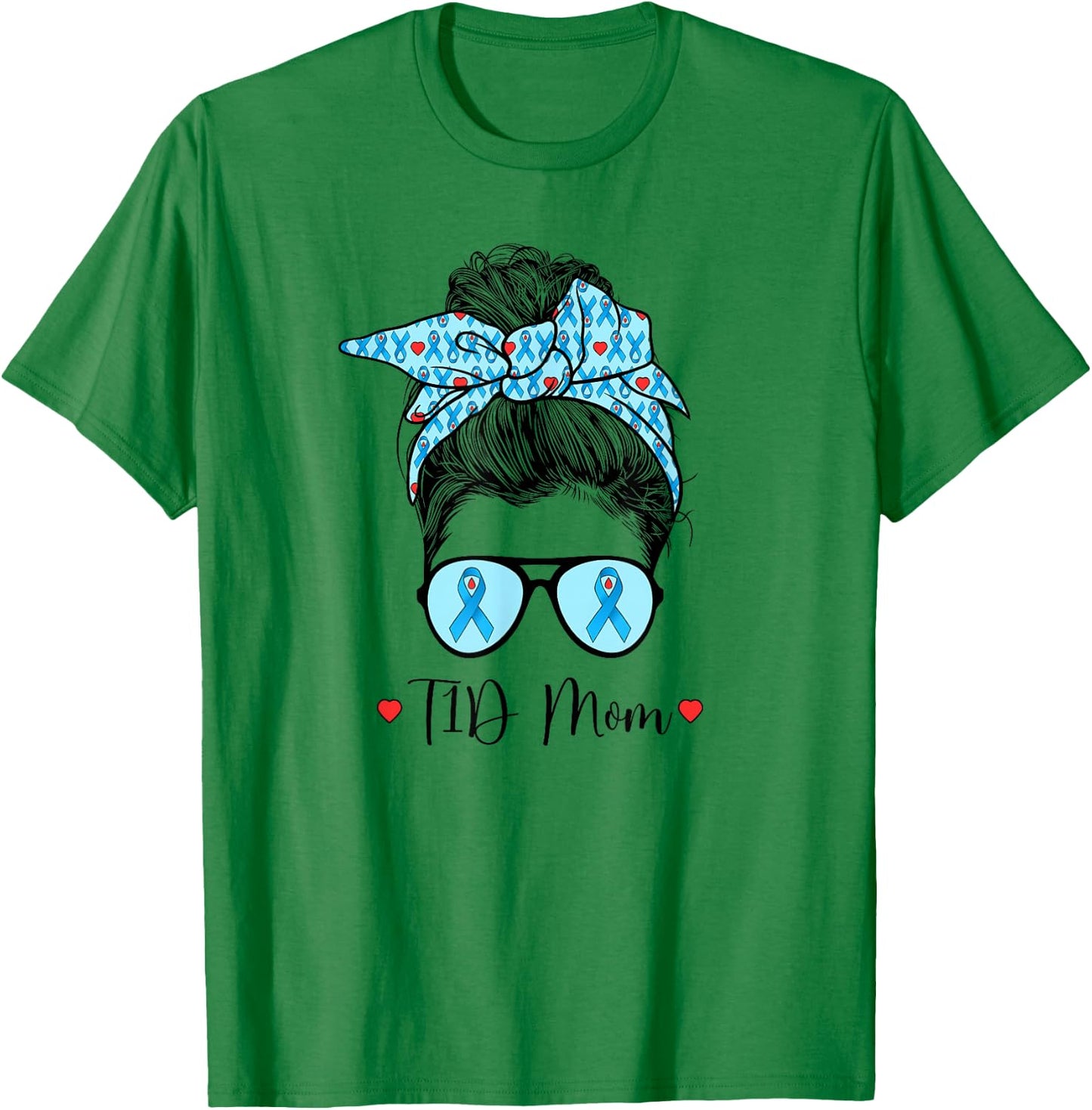 T1D Mom Diabetes Warrior Mother Type 1 Diabetic Warrior T-Shirt - T-Shirt | Irish Green