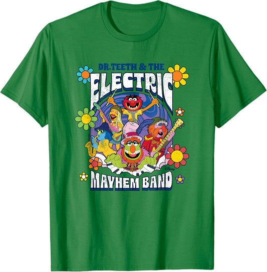 The Muppets - Dr Teeth Vintage Pyschadelic T-Shirt - T-Shirt | Irish Green