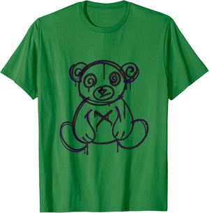 Teddy Drip Spray Painted Bear Graffiti T-Shirt - T-Shirt | Irish Green
