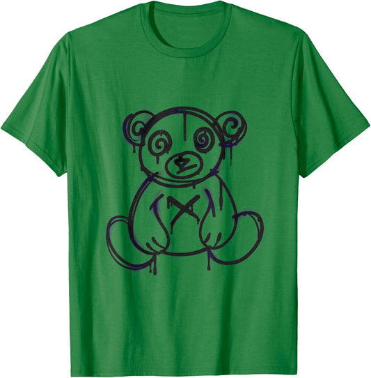 Teddy Drip Spray Painted Bear Graffiti T-Shirt - T-Shirt | Irish Green