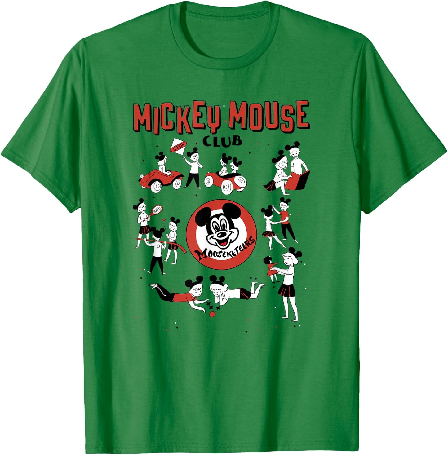 Disney Mickey and Friends Mouseketeers Mickey Mouse Icons T-Shirt - T-Shirt | Irish Green