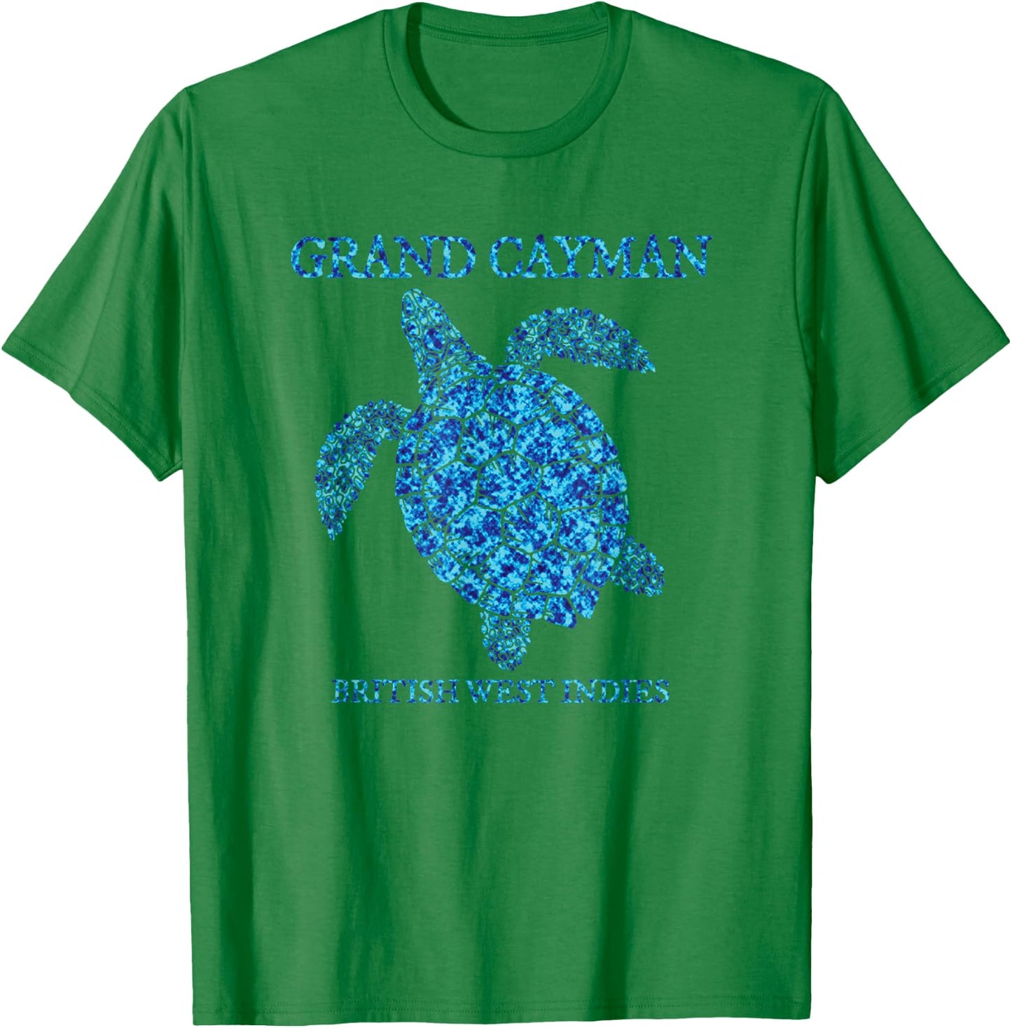Retro Grand Cayman Islands Sea Turtle Graphic Vintage T-Shirt - T-Shirt | Irish Green