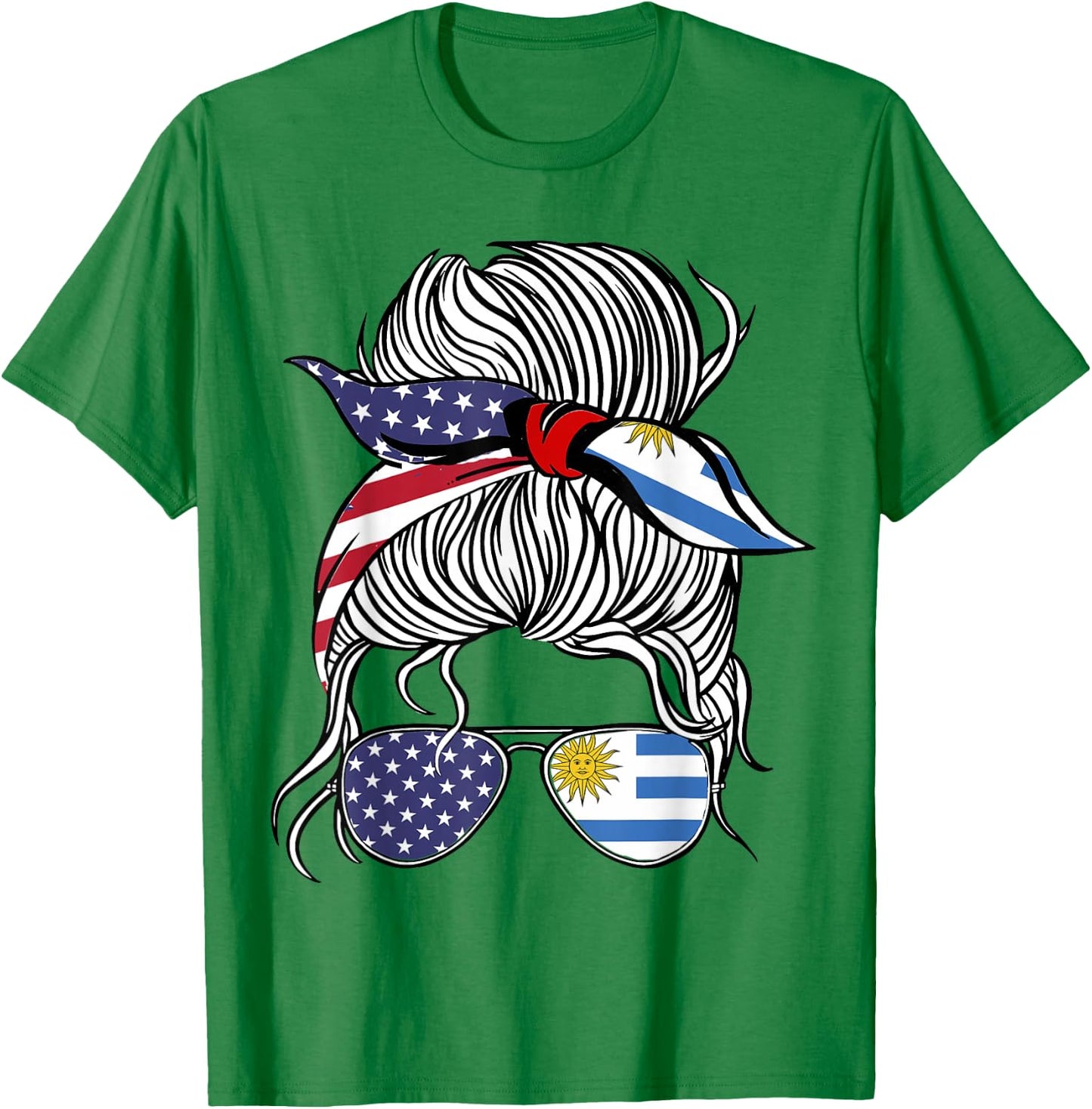 American Uruguayan Patriot Flag Women Girl Uruguay Grown T-Shirt - T-Shirt | Irish Green