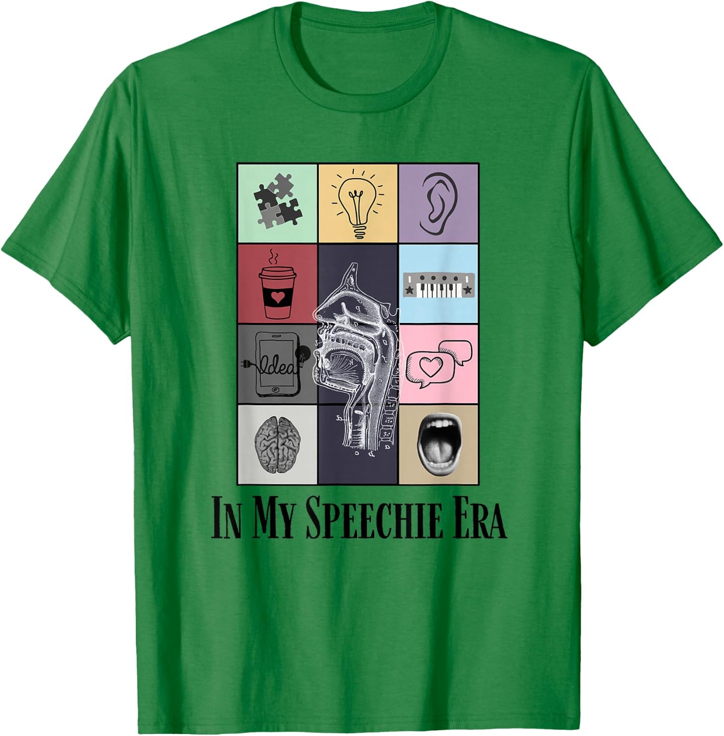 Retro Speech Therapist SLP Speech Therapy In My Speechie Era T-Shirt - T-Shirt | Irish Green