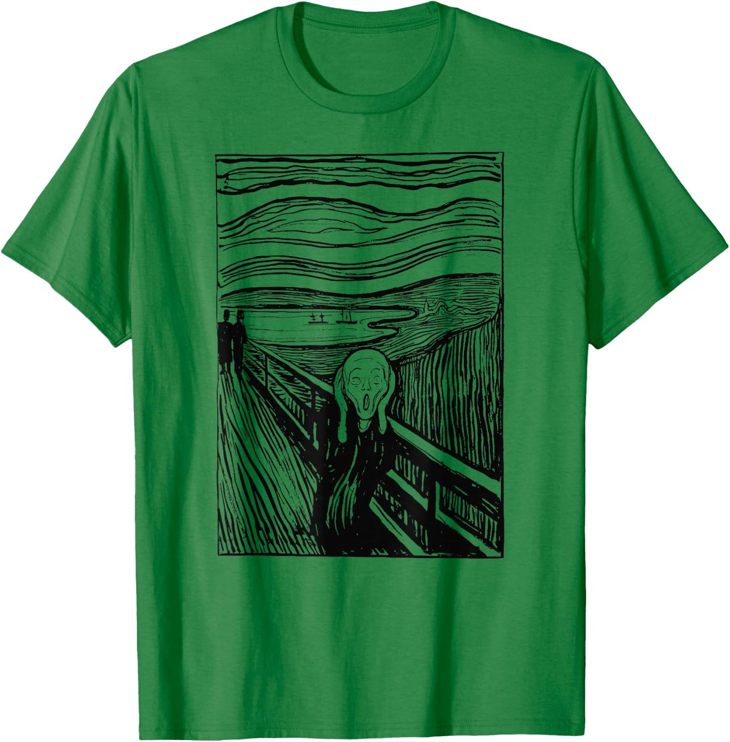 The Scream Famous Art by Munch Artist Painting Vintage T-Shirt - T-Shirt | Irish Green