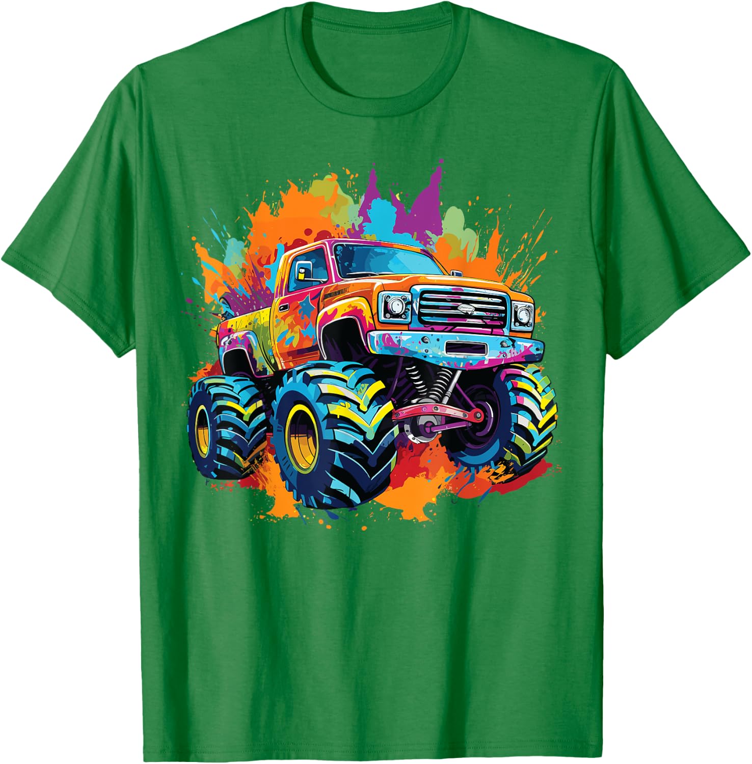 Monster Truck for toddlers Youth & Adults T-Shirt - T-Shirt | Irish Green