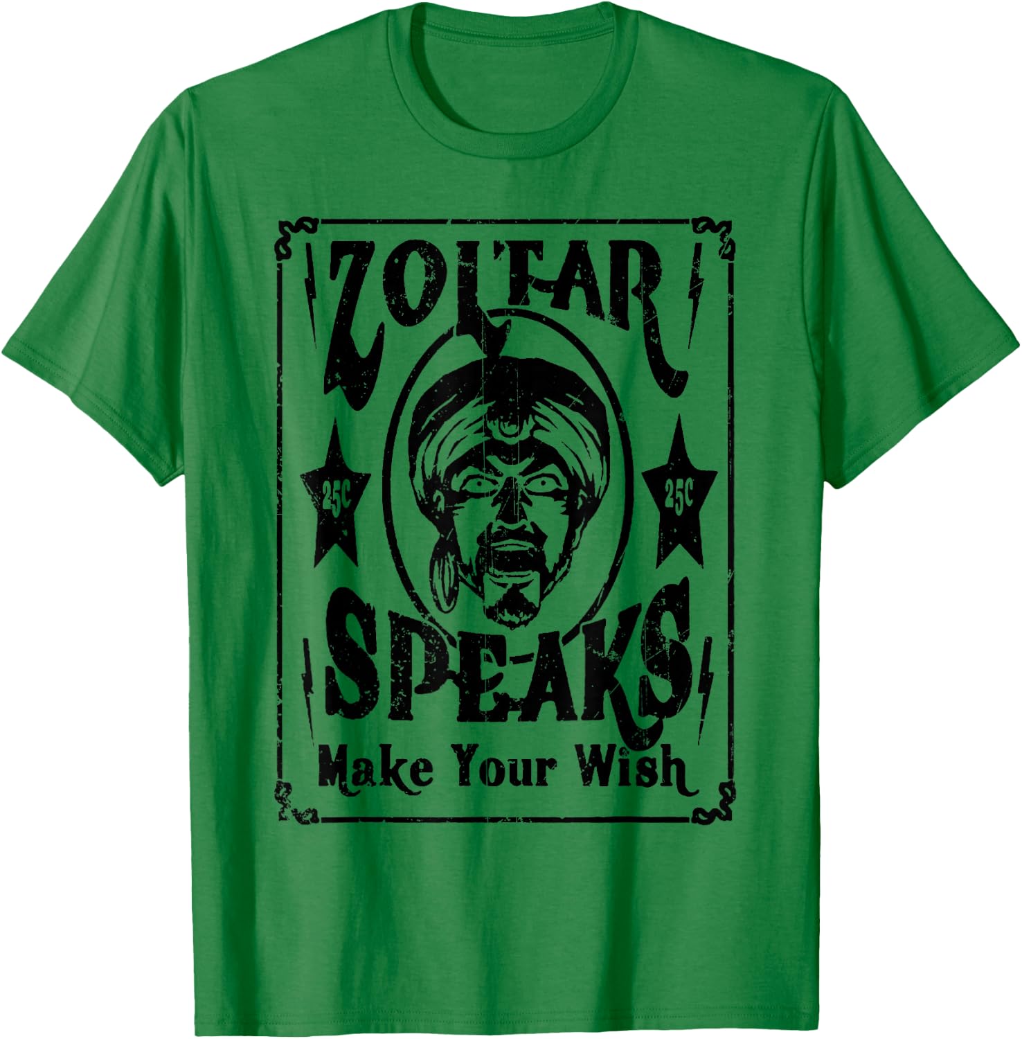 Vintage Zoltar Speaks Make Your Wish T-Shirt - T-Shirt | Irish Green
