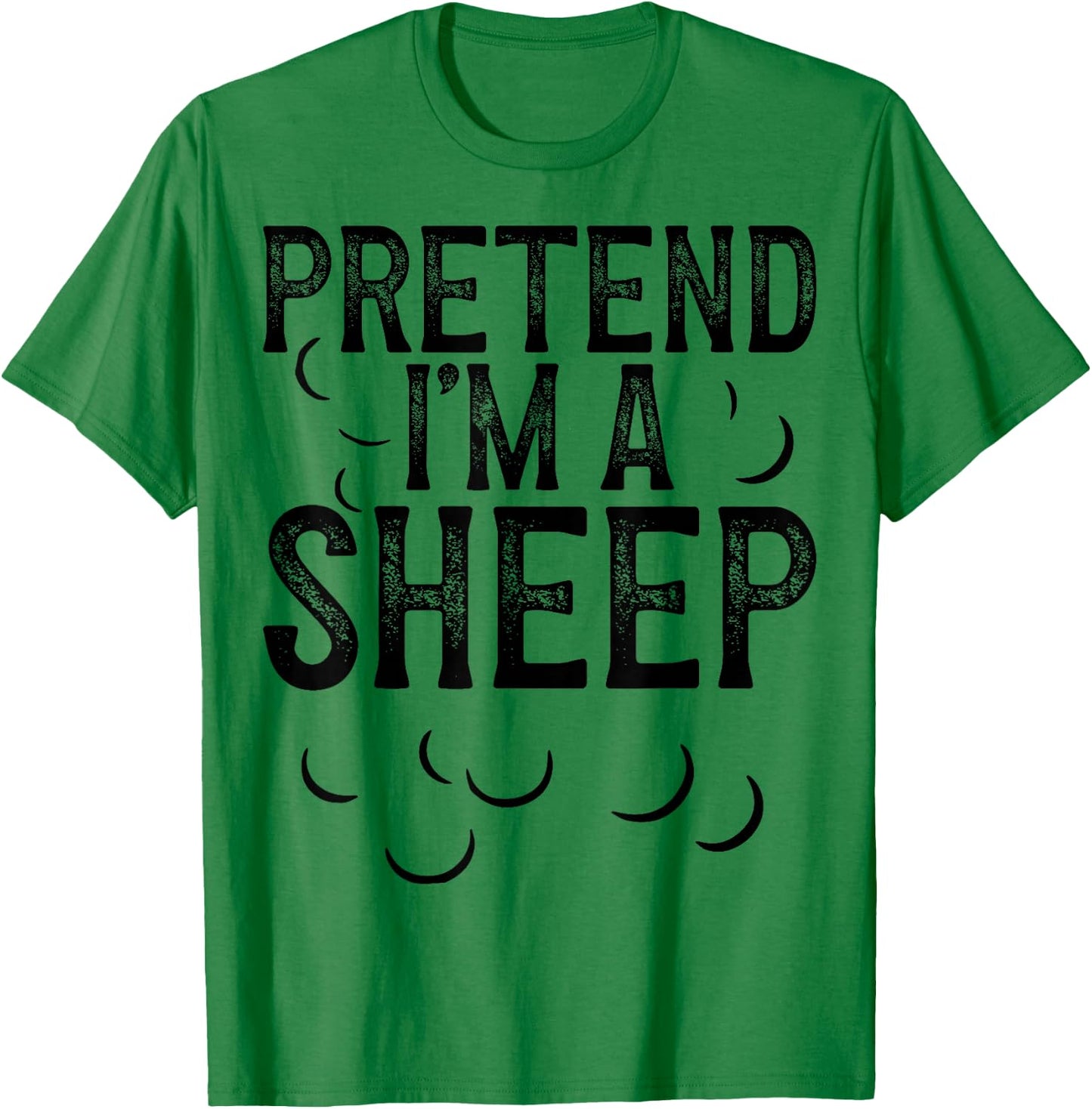 Vintage Pretend I'm a Sheep Halloween Last Minute Costume T-Shirt - T-Shirt | Irish Green