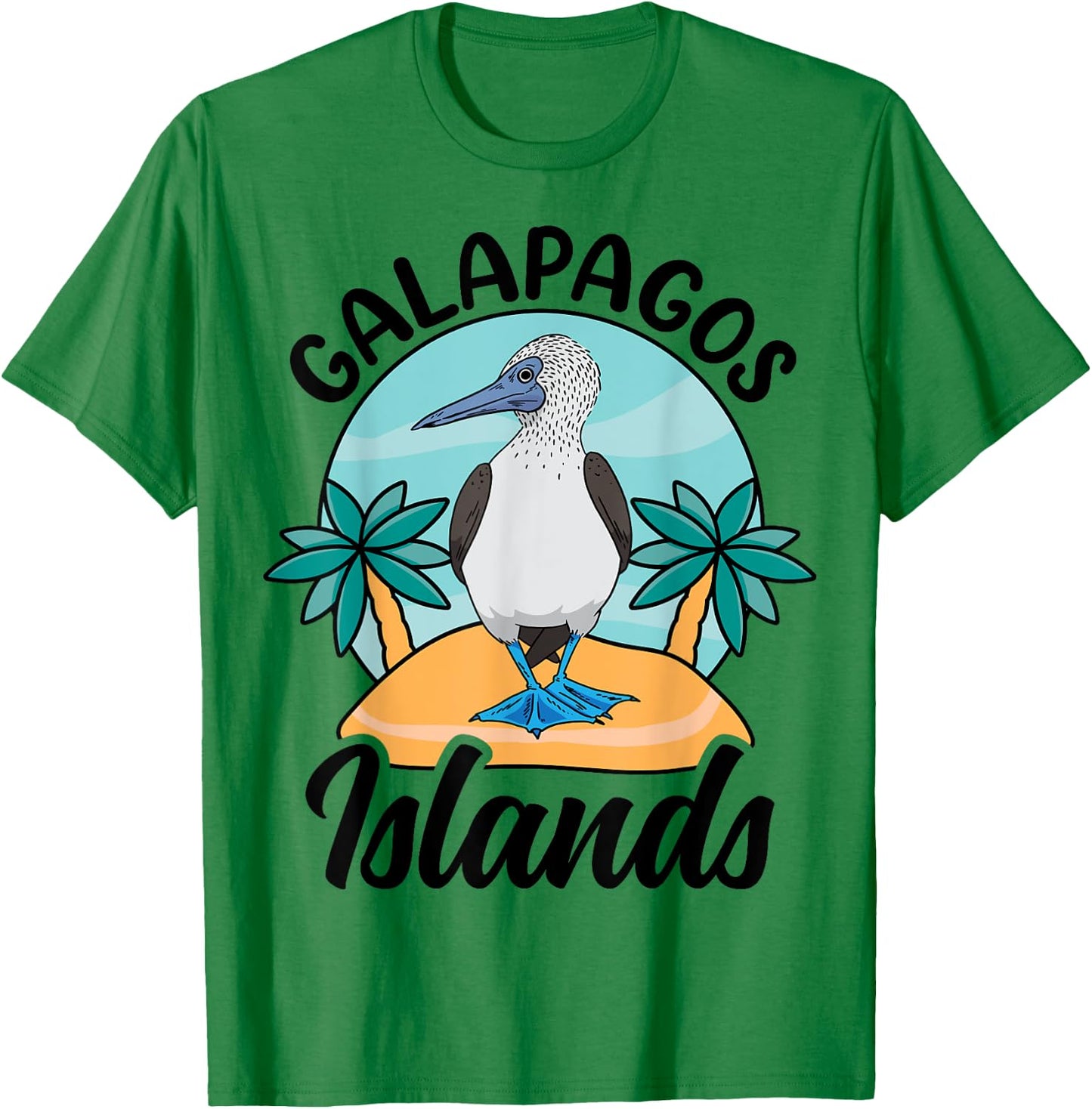 Galapagos Islands Blue Bird Seabird Lover T-Shirt - T-Shirt | Irish Green