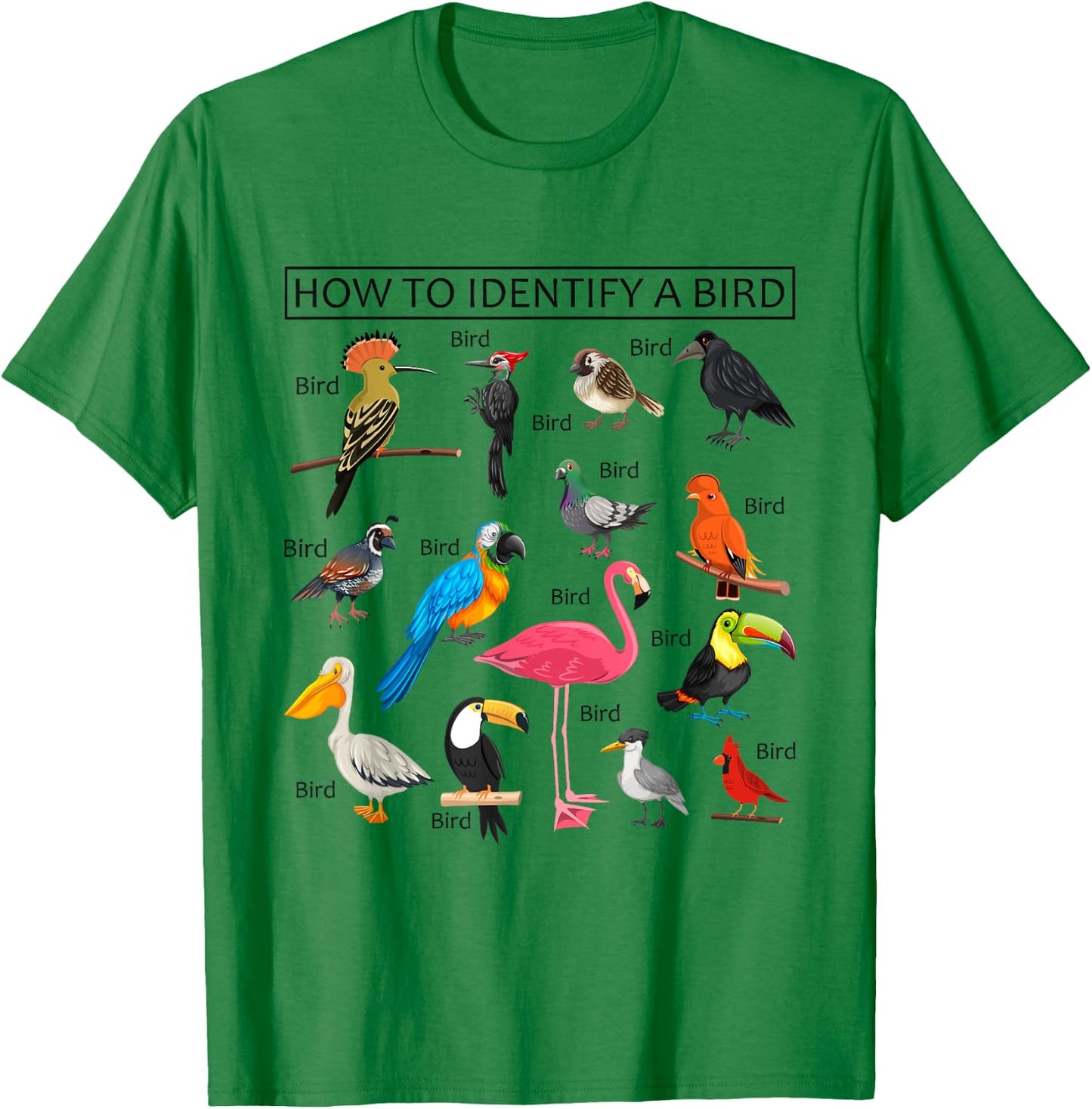 How To Identify A Bird Funny Birds Lover Nature Birdwatcher T-Shirt - T-Shirt | Irish Green