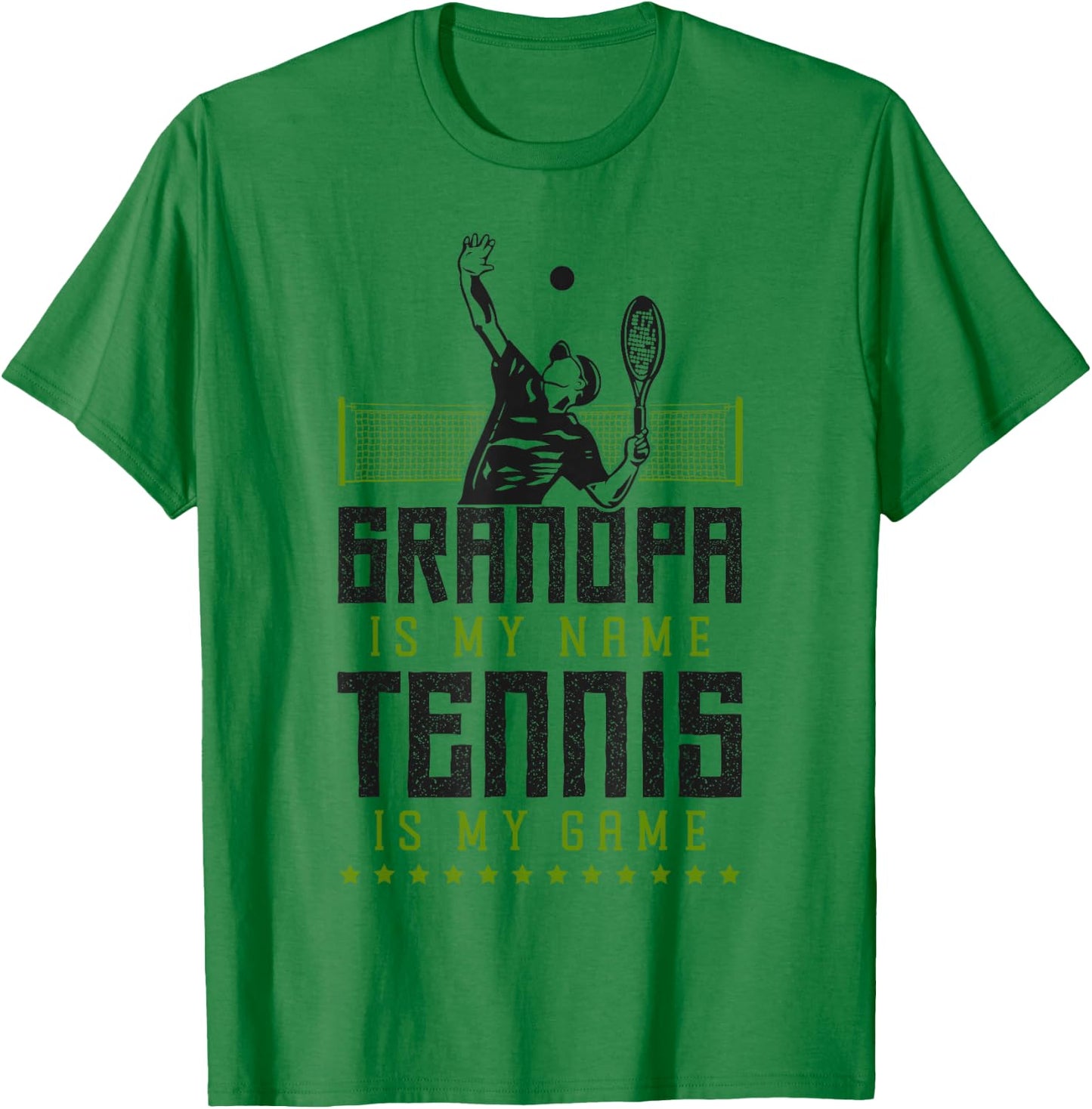 Funny Tennis Player Racket Grandpa Grandpa Is My Name Tennis T-Shirt - T-Shirt | Irish Green