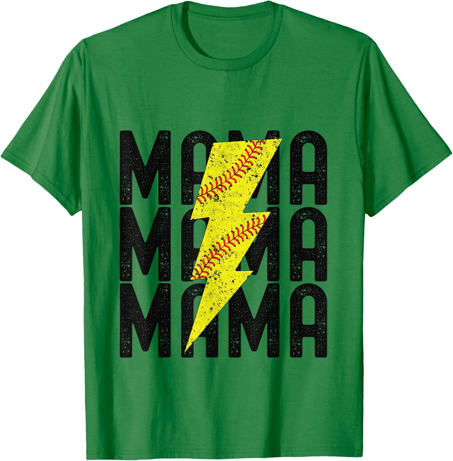 Softball Mama Lighting Softball Mothers Day T-Shirt - T-Shirt | Irish Green