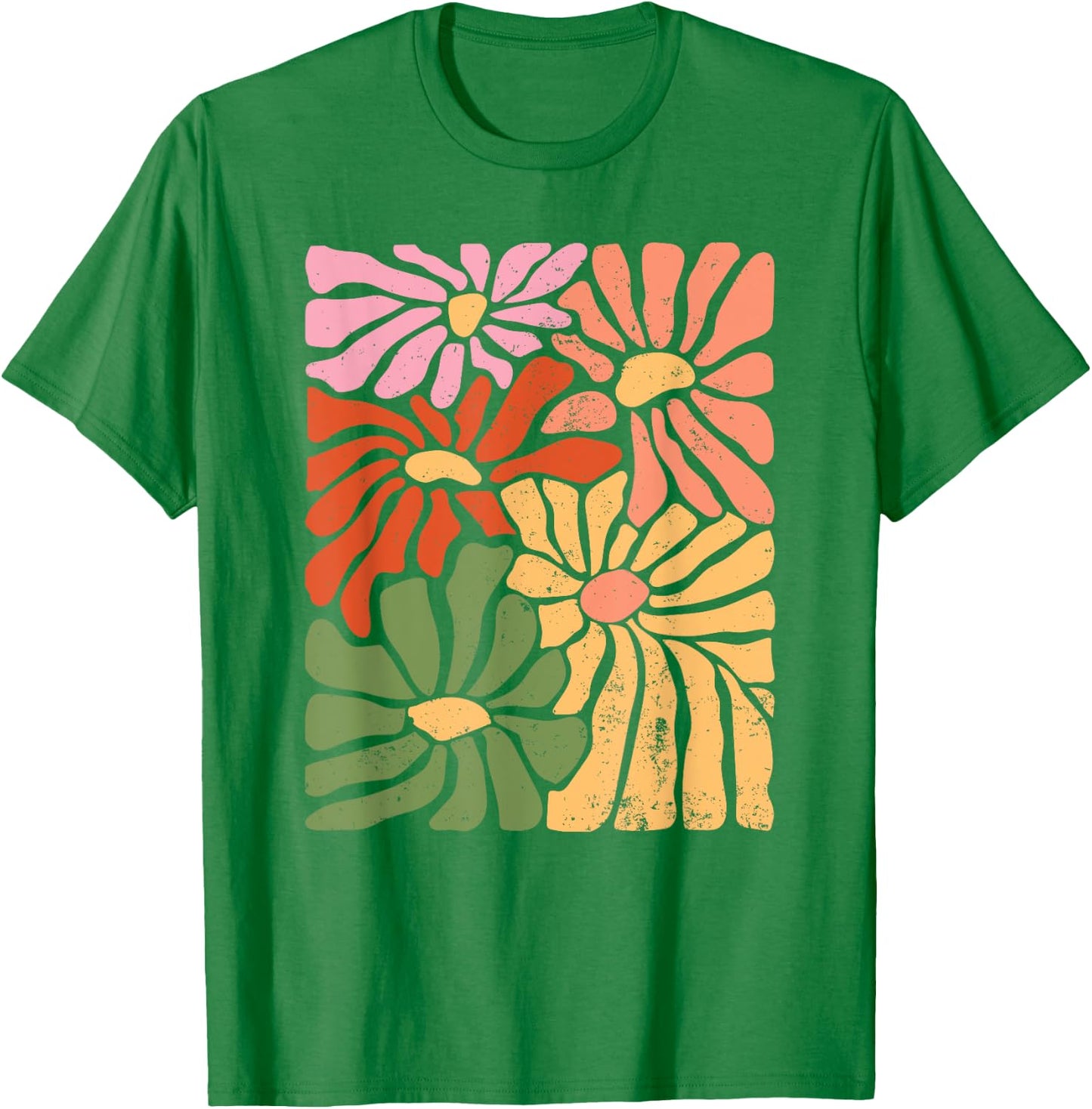 Boho Floral Wildflower Cute Daisy Flower Botanical T-Shirt - T-Shirt | Irish Green