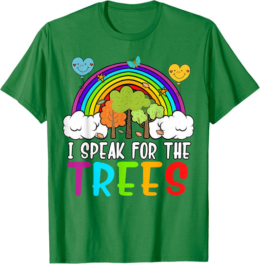 I Speak For the Trees Earth-Day Shirt Cute Kid Youth Toddler T-Shirt - T-Shirt | Irish Green