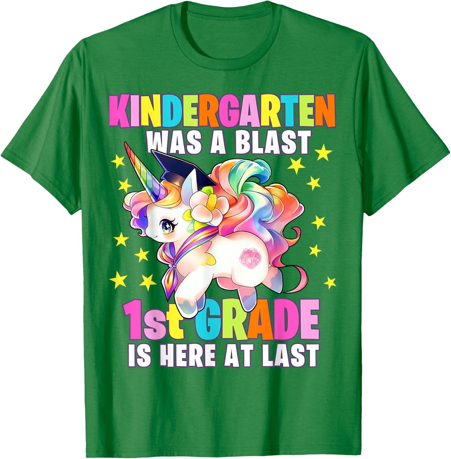 Kindergarten Graduation Unicorn Kindergarten Graduate Girls T-Shirt - T-Shirt | Irish Green