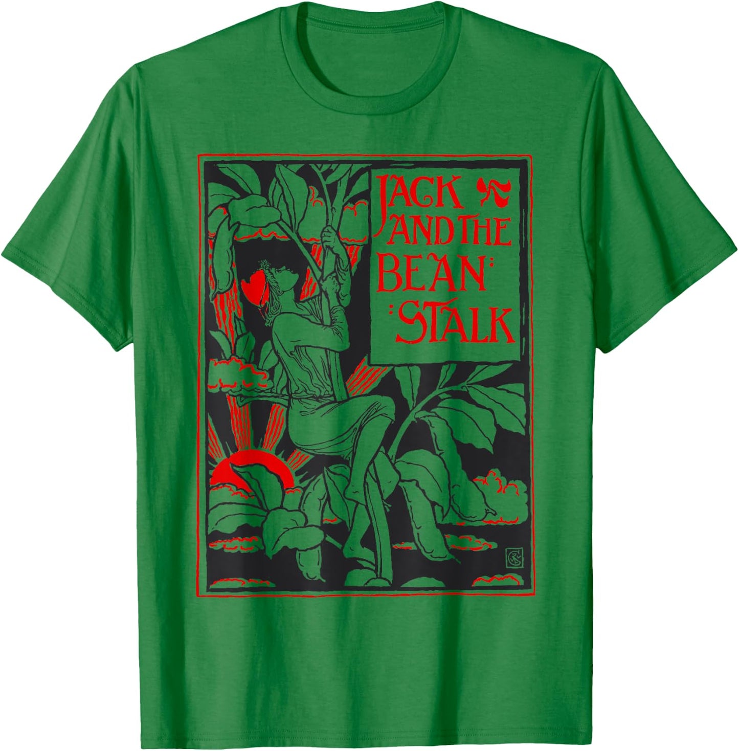 Vintage Jack and the Beanstalk Fairytale T-Shirt - T-Shirt | Irish Green