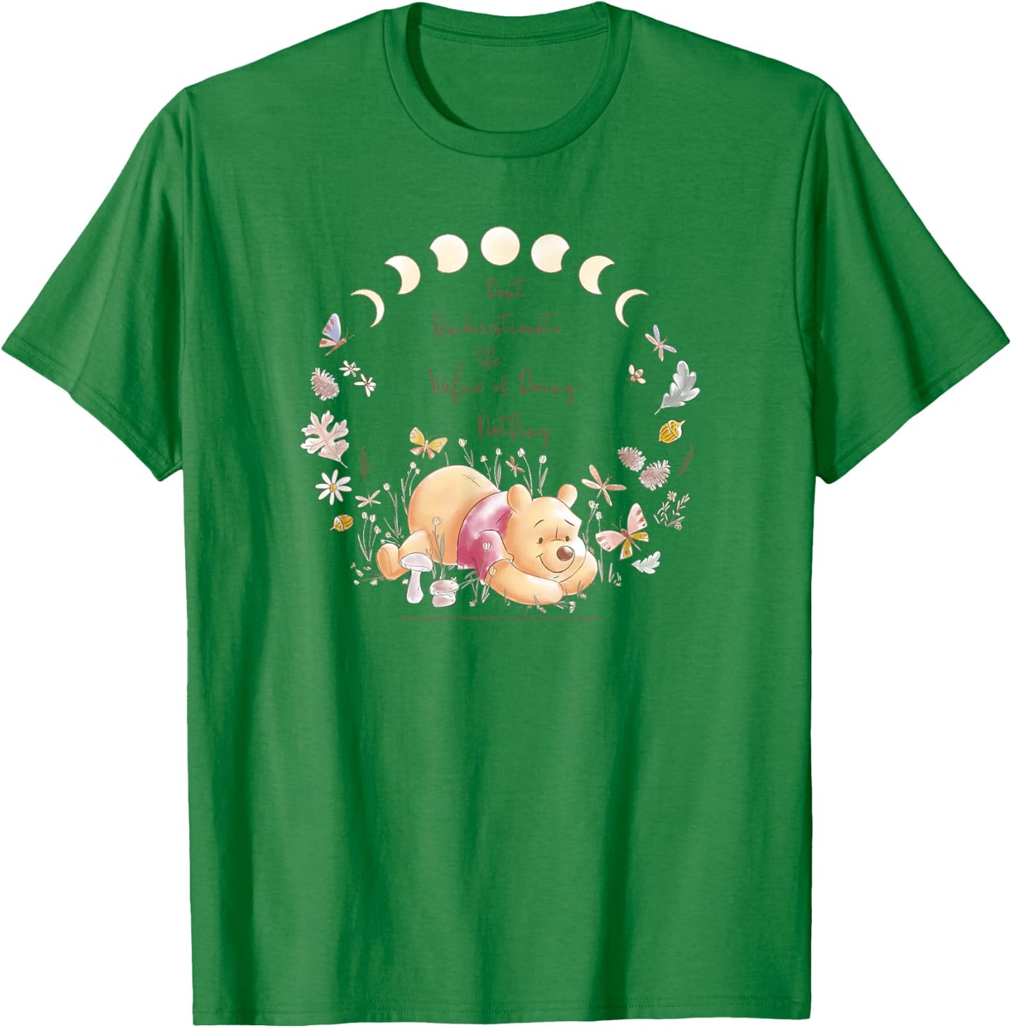 Disney Winnie The Pooh Inspirational Pooh Quote Poster Small T-Shirt - T-Shirt | Irish Green