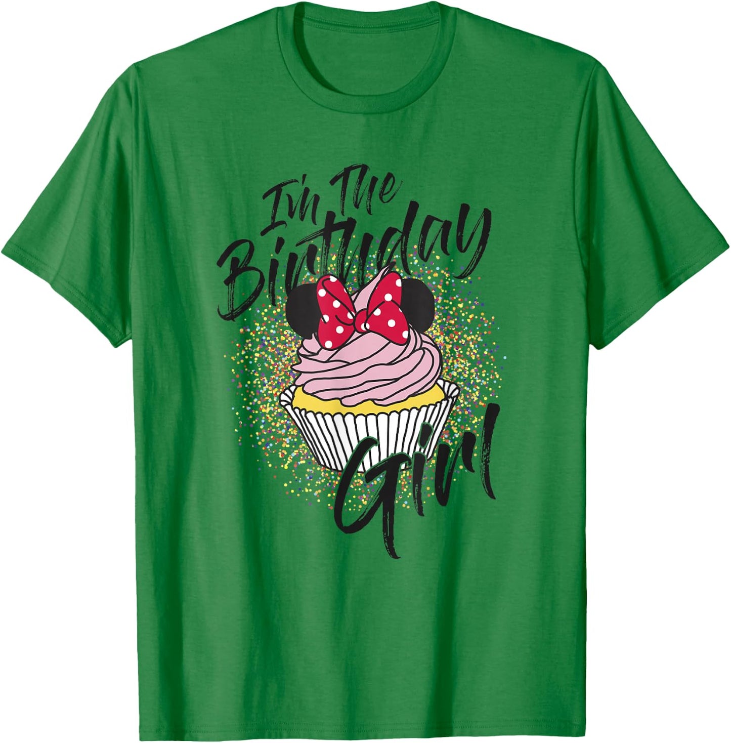 Disney Minnie Mouse I'm The Birthday Girl Cupcake Small T-Shirt - T-Shirt | Irish Green